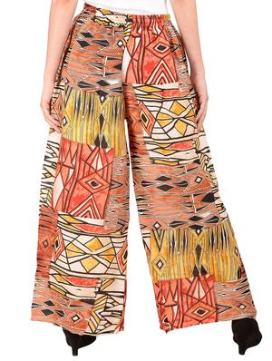 Abstract print flared palazzo - 15677503 - Standard Image - 3