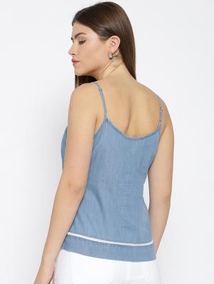 embroidered neck cami top - 15678525 - Standard Image - 3