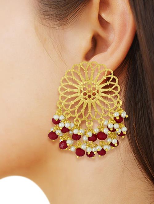 gold metal other earring - 15678649 - Very Small Image - 1