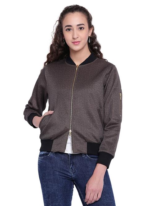 zip detail bomber jacket - 15679688 - Standard Image - 1