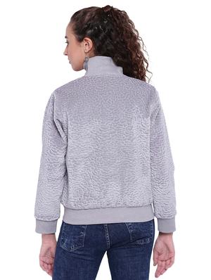 textured mock neck bomber jacket - 15679693 - Standard Image - 3