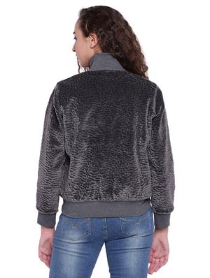 textured mock neck bomber jacket - 15679695 - Standard Image - 3