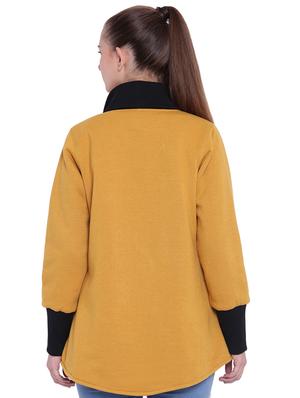 mustard contrast shawl collar jacket - 15679715 - Standard Image - 3