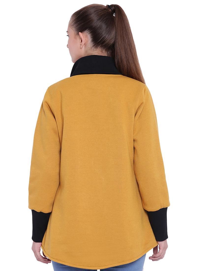 mustard contrast shawl collar jacket - 15679715 - Zoom Image - 3