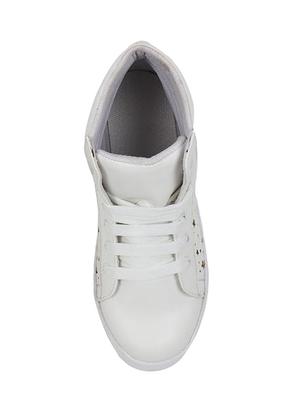 white lace-up sneakers - 15679805 - Standard Image - 3