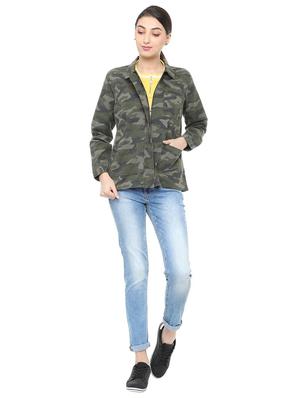 slogan print pocket patch military jacket - 15680682 - Standard Image - 3