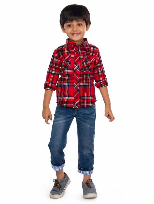 pocket patched checkered shirt - 15680748 - Standard Image - 1