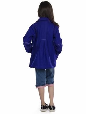blue wool trench coat - 15680791 - Standard Image - 3
