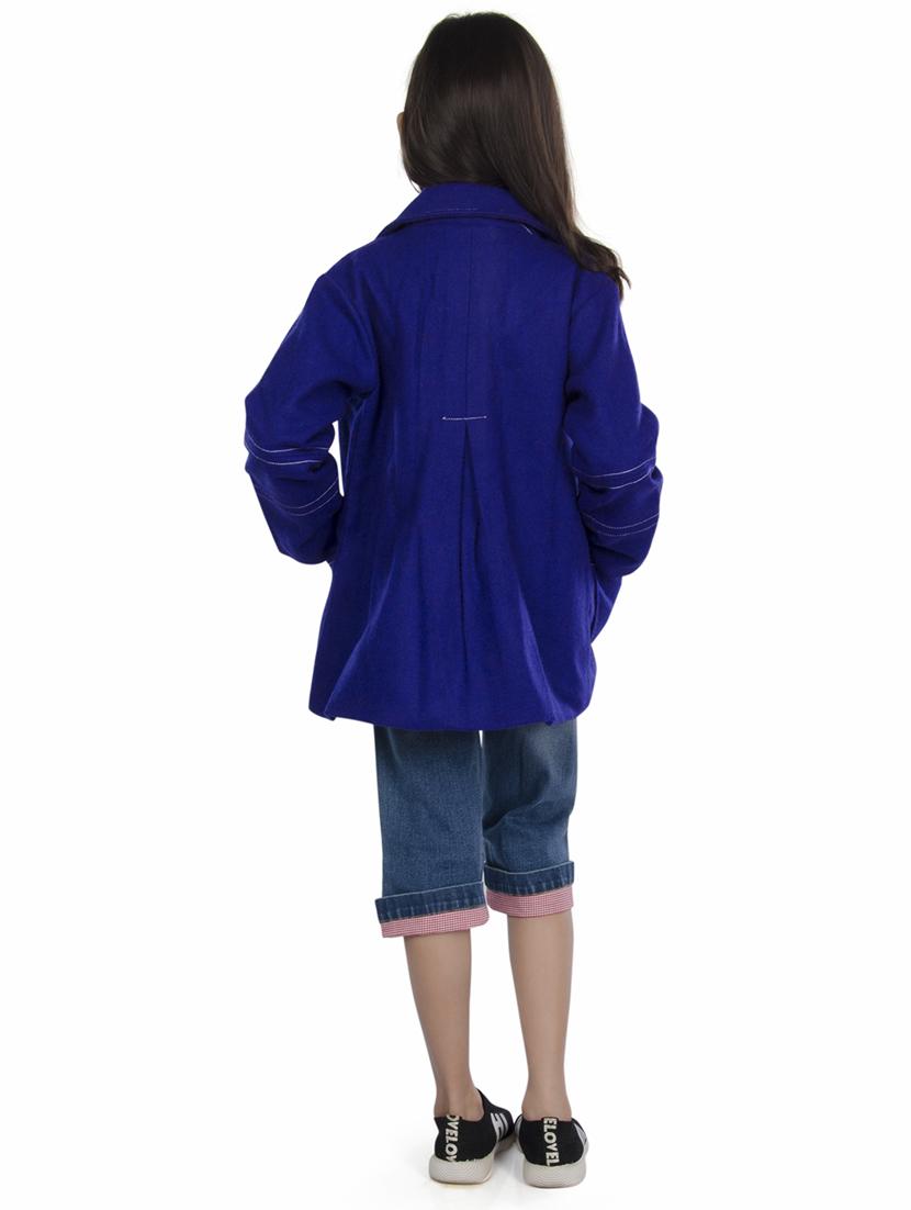 blue wool trench coat - 15680791 - Zoom Image - 3