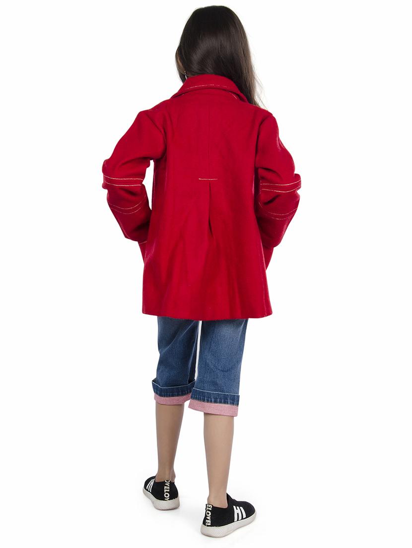 red wool trench coat - 15680793 - Zoom Image - 3