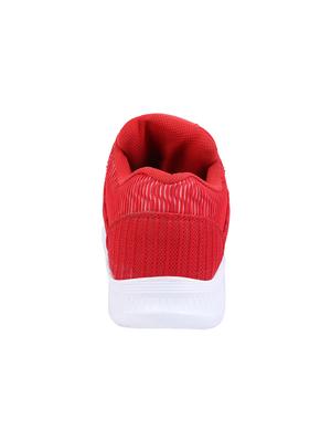 red Mesh lace up sport shoes - 15682065 - Standard Image - 3