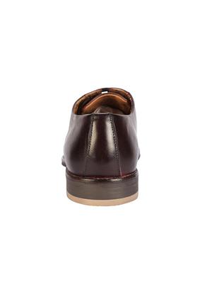 maroon Leather lace-up oxfords - 15688076 - Standard Image - 3