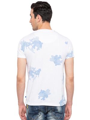 white cotton all over print t-shirt - 15691670 - Standard Image - 3