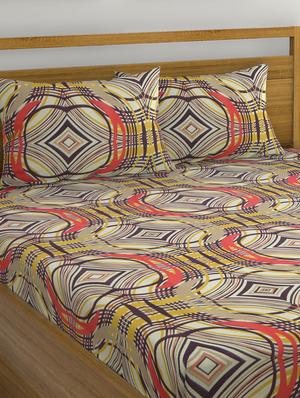 Cotton Double Bedsheet with 2 Pillow Covers - 15691815 - Standard Image - 3
