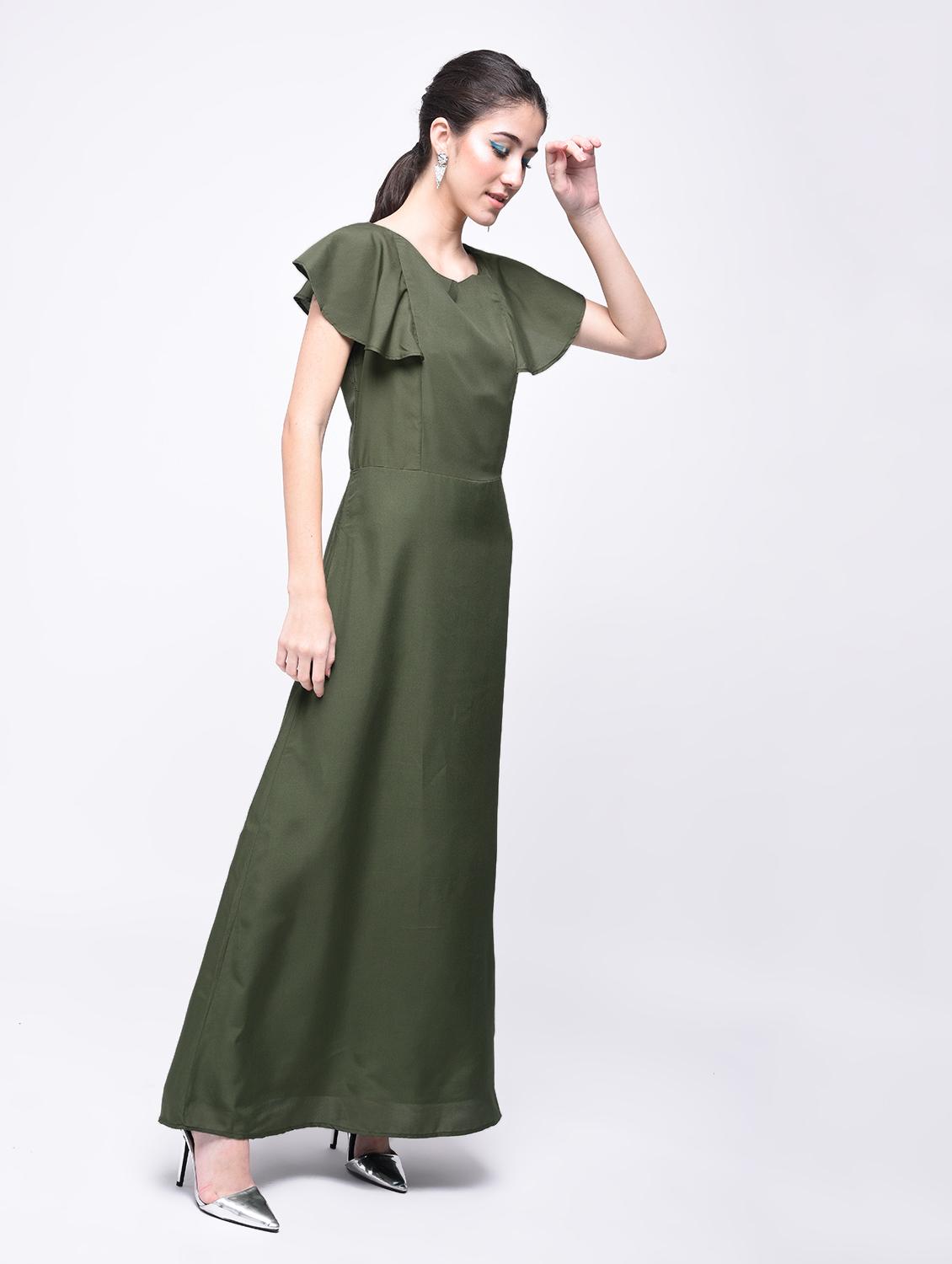 flutter sleeved maxi dress - 15692004 - Zoom Image - 3