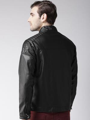 black leather biker jacket - 15692438 - Standard Image - 3