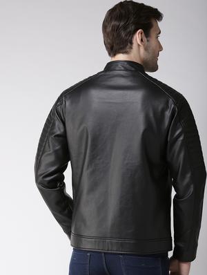 black leather biker jacket - 15692444 - Standard Image - 3