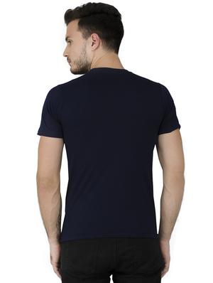 blue cotton chest print t-shirt - 15692509 - Standard Image - 3