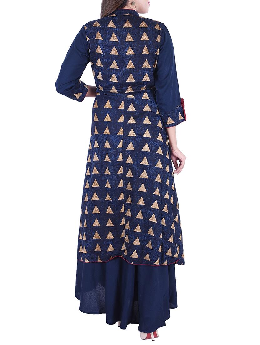 layered geometrical kurta - 15692525 - Zoom Image - 3