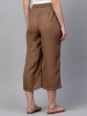 brown elasticated waist palazzo - 15693898 - Standard Image - 3