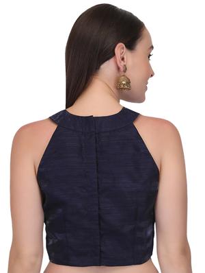 Solid halter neck blouse - 15693927 - Standard Image - 3