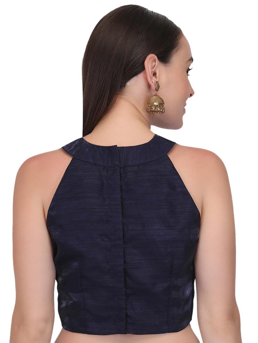 Solid halter neck blouse - 15693927 - Zoom Image - 3