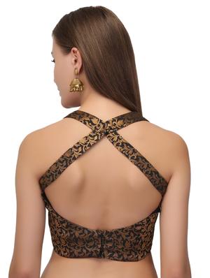 Silk brocade backless blouse - 15693993 - Standard Image - 3