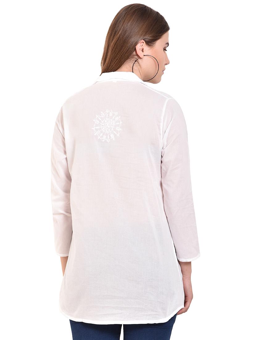 embroidered straight kurti - 15696103 - Zoom Image - 3