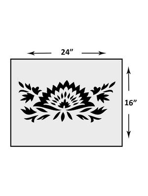 kayra decor reusable diy wall stencil painting for home decor (pvc, 16inch x 24 inch) - 15696509 - Standard Image - 3