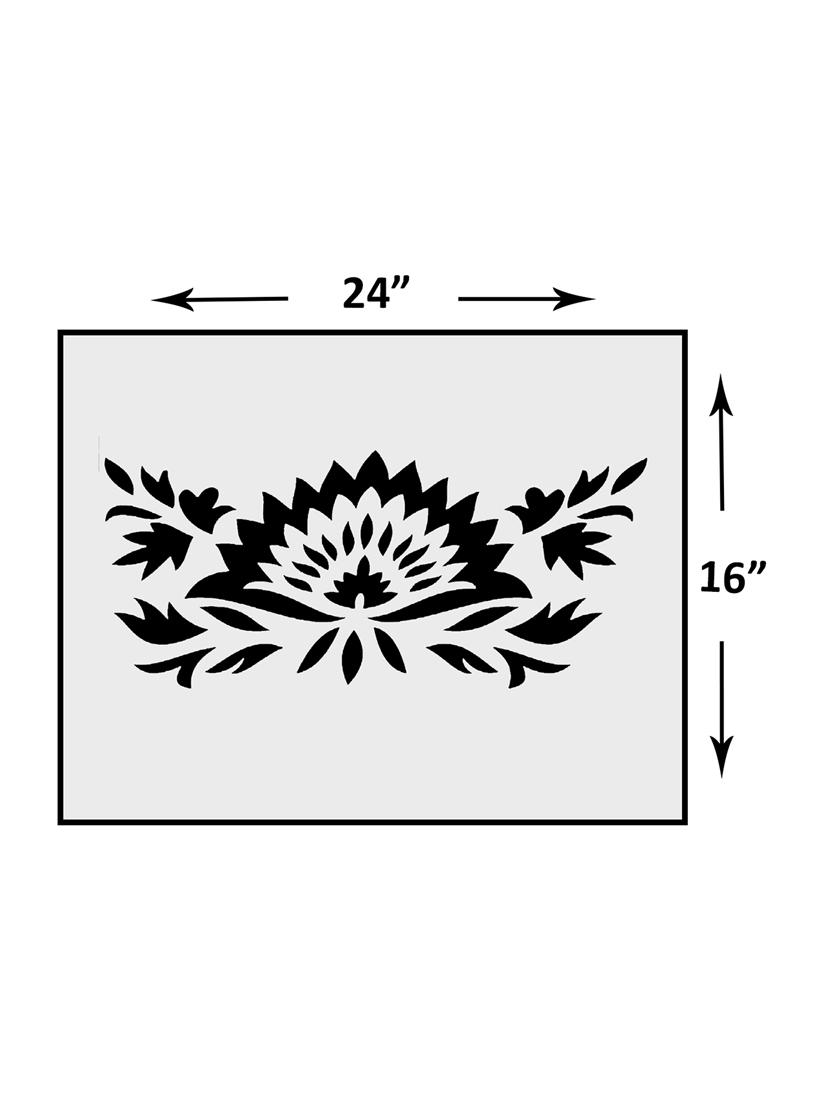 kayra decor reusable diy wall stencil painting for home decor (pvc, 16inch x 24 inch) - 15696509 - Zoom Image - 3