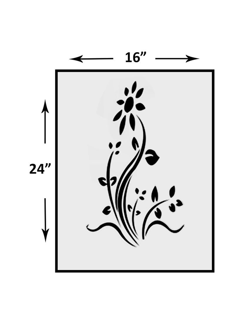 kayra decor reusable diy wall stencil painting for home decor (pvc, 16inch x 24 inch) - 15696660 - Zoom Image - 3