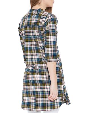 green cotton straight kurti - 15697385 - Standard Image - 3