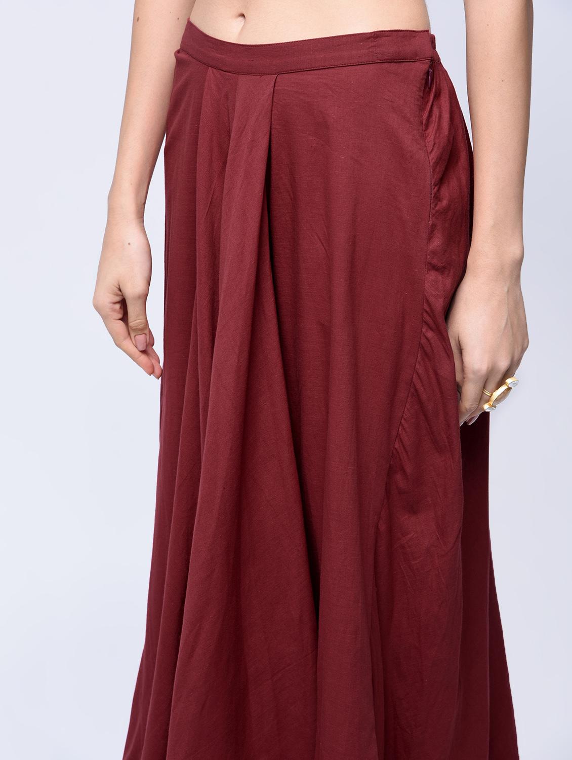 gota patti kurta with burgundy palazzo set - 15697548 - Zoom Image - 6
