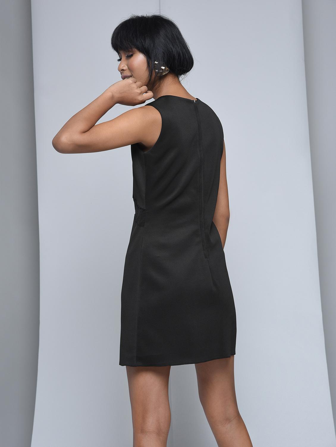 lace insert shift dress - 15697642 - Zoom Image - 3