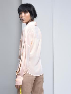 slit sleeved patch pocket detail shirt - 15697659 - Standard Image - 3