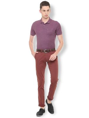 red cotton blend chinos - 15699186 - Standard Image - 3