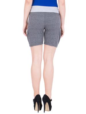 drawstring waist solid shorts - 15699459 - Standard Image - 3