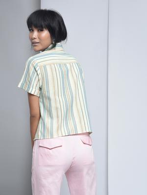 striped tie knot shirt - 15699744 - Standard Image - 3