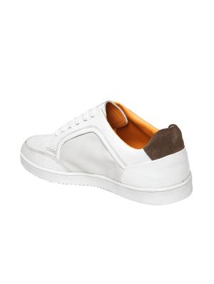 white leather lace up sneakers - 15699933 - Standard Image - 3