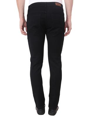 black cotton blend slash knee jeans - 15700078 - Standard Image - 3