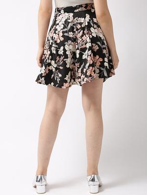 floral flared mid rise skirt - 15700188 - Standard Image - 3