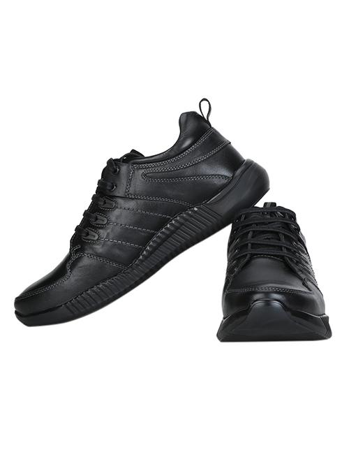 black leather lace up shoes - 15700332 - Standard Image - 1