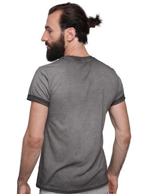 grey cotton front print tshirt - 15700486 - Standard Image - 3