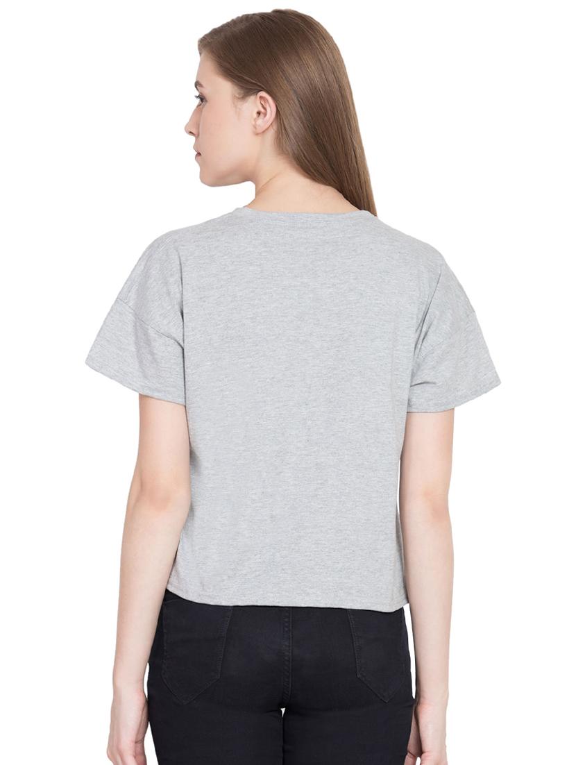 drop shoulder round neck tee - 15701184 - Zoom Image - 3