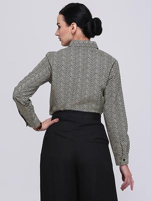herringbone print shirt - 15701580 - Standard Image - 3