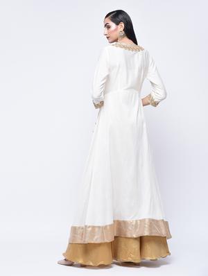 gotta work angrakha kurta with tassels - 15701750 - Standard Image - 3
