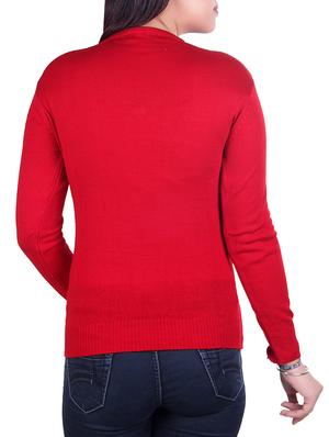 v-neck knitted pullover - 15701862 - Standard Image - 3
