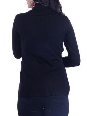 buttoned neck knitted shrug - 15701904 - Standard Image - 3