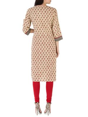 Straight printed kurta - 15702213 - Standard Image - 3