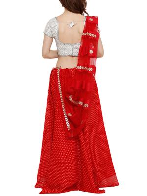 Gota patti self-design flared lehenga - 15702238 - Standard Image - 3